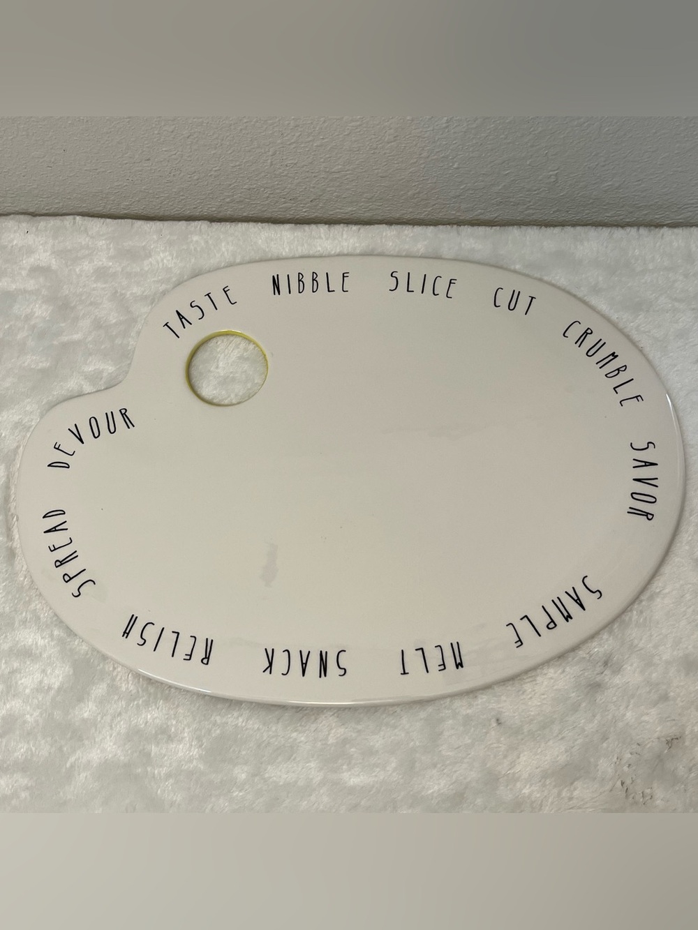 Vintage Rae Dunn Paint Palette Charcuterie Serving Tray Cheese Platter M Stamp
